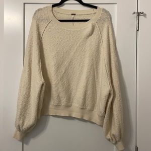 Cream free people sweater